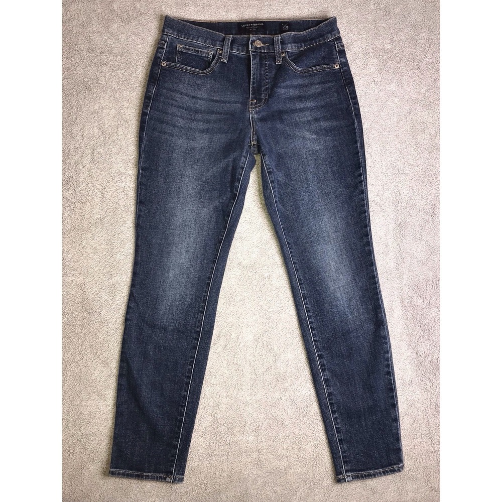 Lucky Brand Women's Ankle Mid Rise Skinny Ava Denim Blue Jeans size 6/28